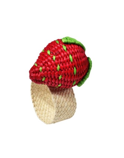 Servilleteros en forma de frutas (set de 4) hechos a mano, curados, lujosos.