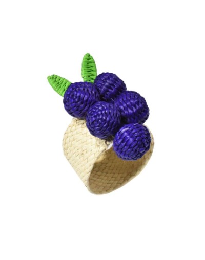 Servilleteros en forma de frutas (set de 4) hechos a mano, curados, lujosos.