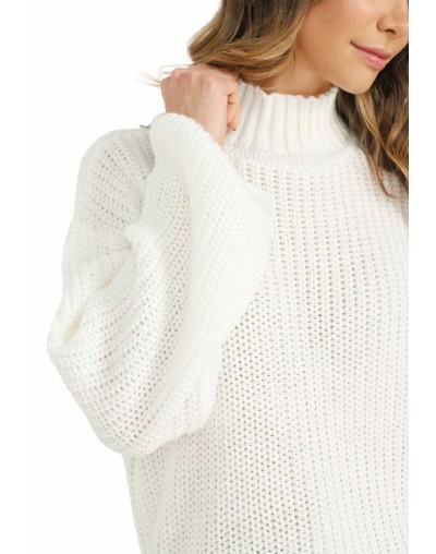 Saco punto ingles grueso cuello alto emc601