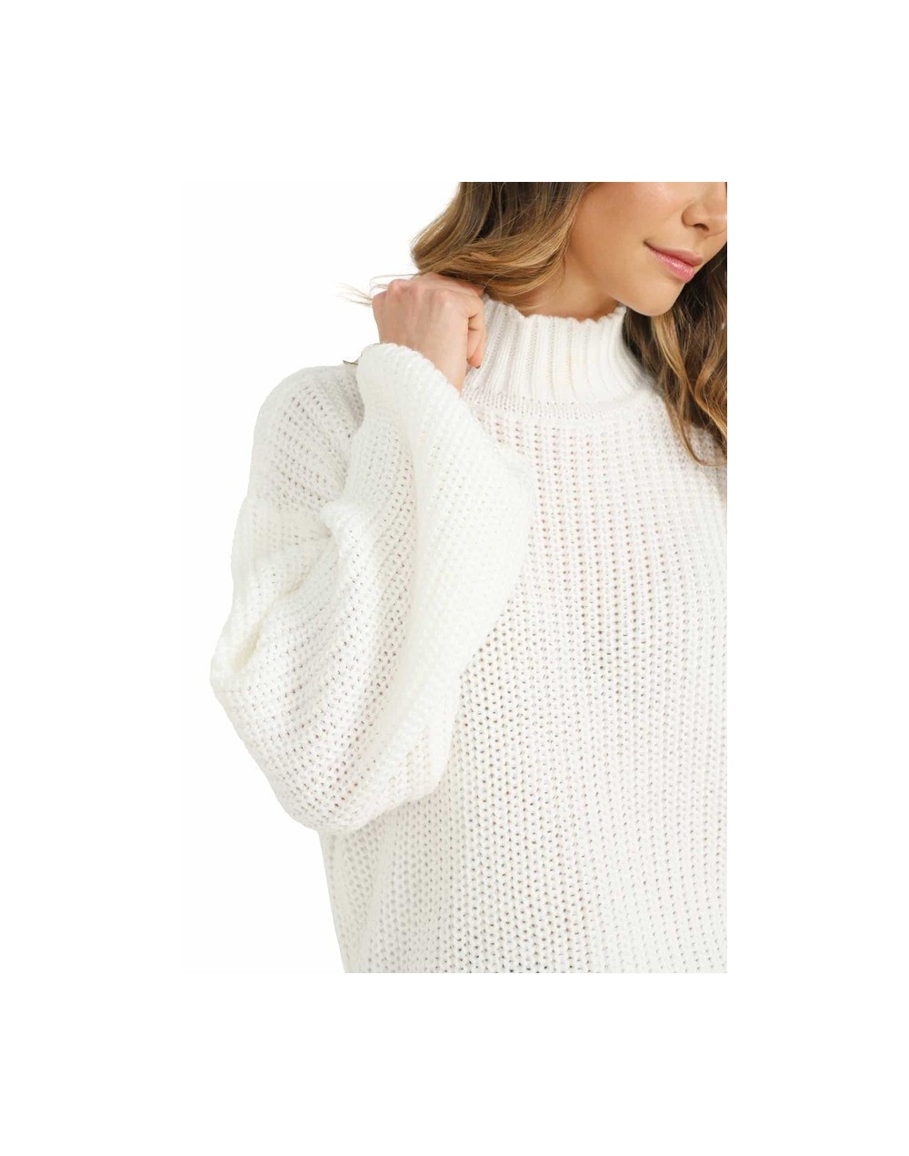 Saco punto ingles grueso cuello alto emc601