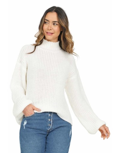 Saco punto ingles grueso cuello alto emc601
