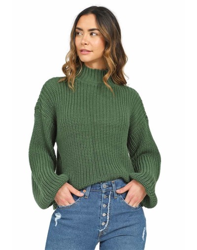 Saco punto ingles grueso cuello alto emc601