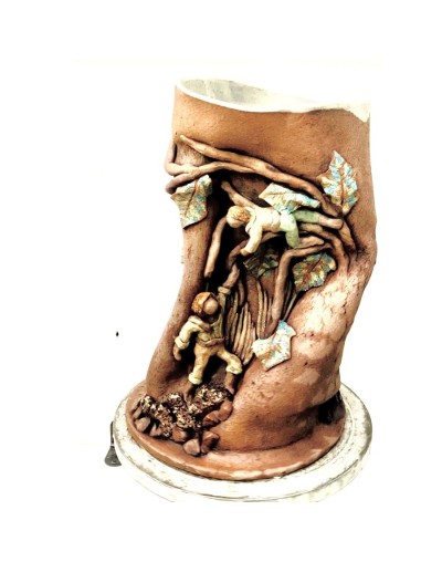 Escultura vasija en ceramica