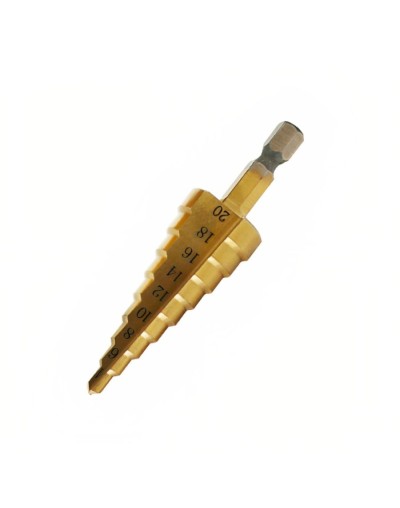 Juego de brocas escalonadas hss de vastago hexagonal
