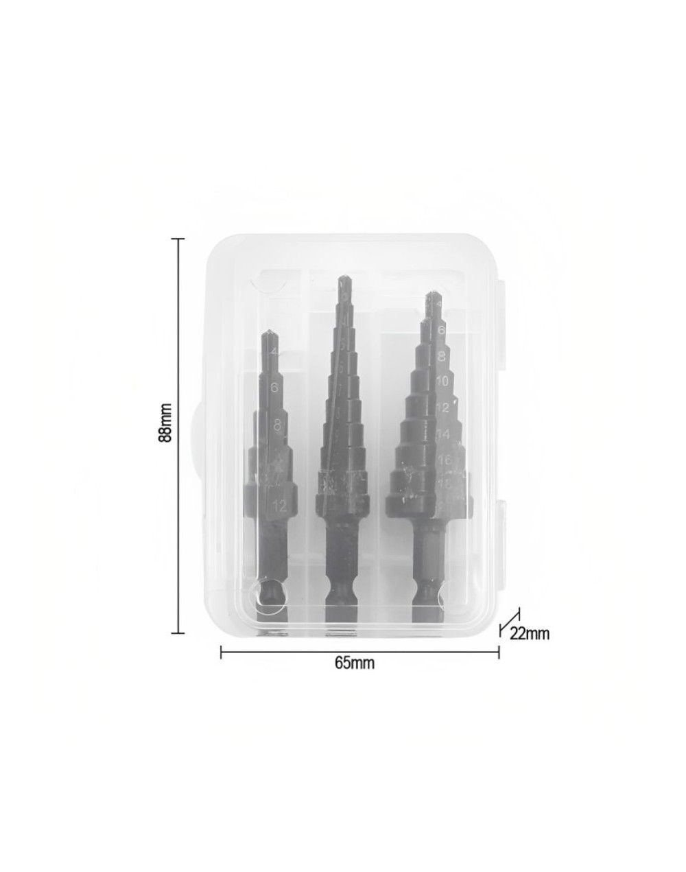 Juego de brocas escalonadas hss de vastago hexagonal