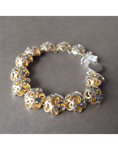 Pulsera Contraste Dorada