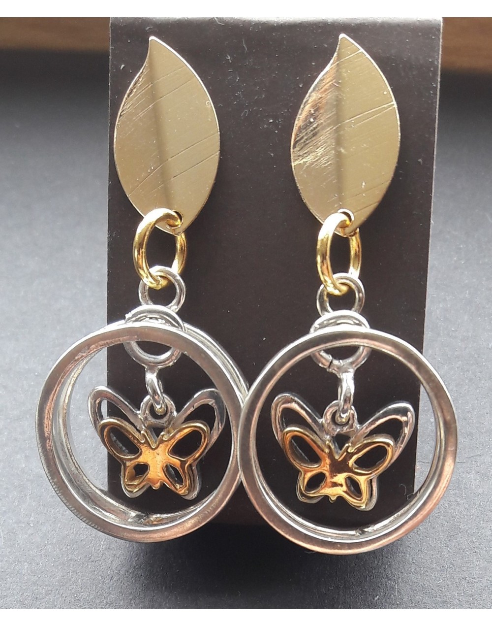 Aretes mariposas dobles