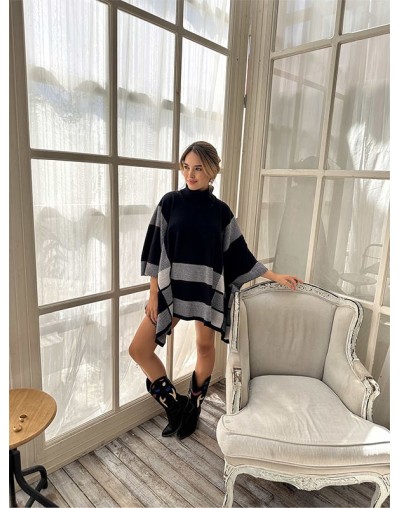 Ruana jacquard cuello caido 