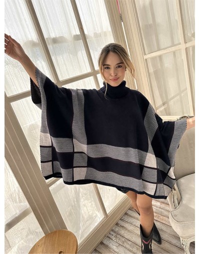 Ruana jacquard cuello caido 