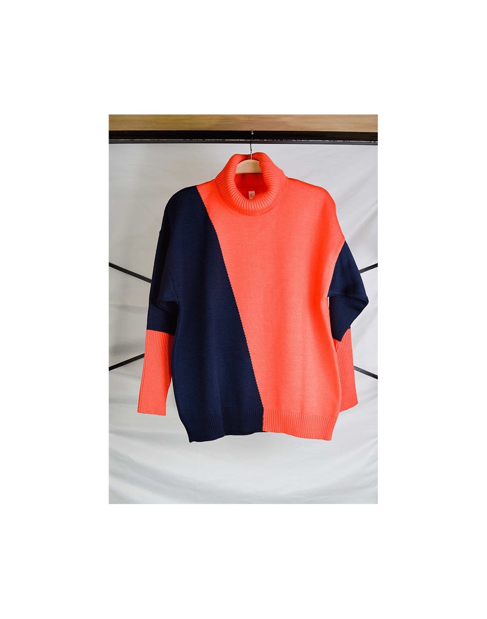 Saco intarsia diagonal cmc756