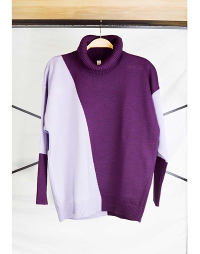 Saco intarsia diagonal cmc756