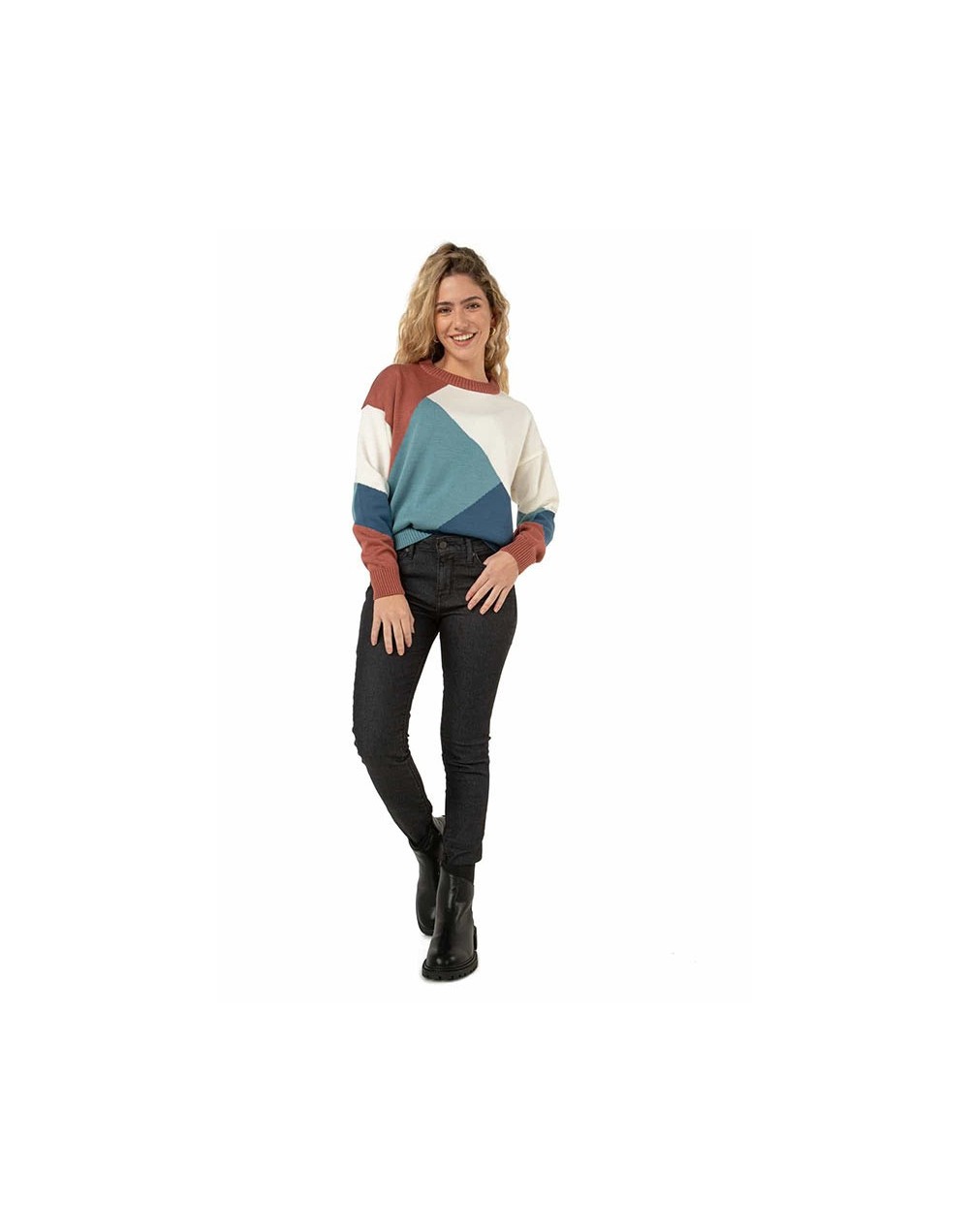 Buzo intarsia 4 colores