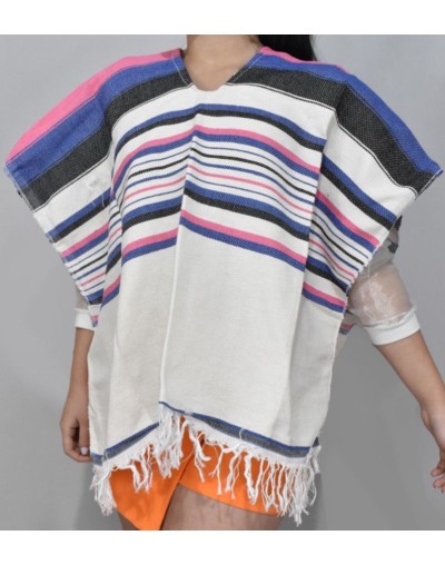 Poncho artesanal colores variados