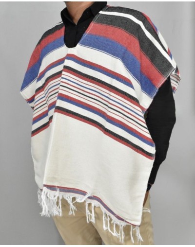 Poncho artesanal colores variados