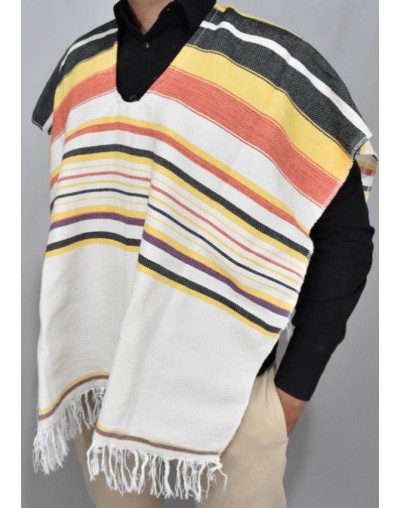 Poncho artesanal colores variados