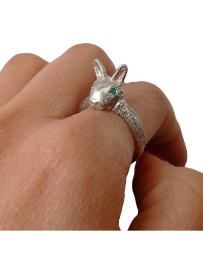 Anillo liebre de plata