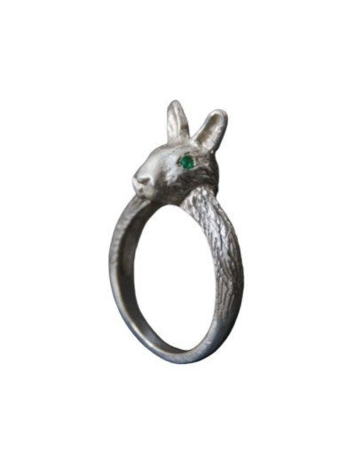 Anillo liebre de plata