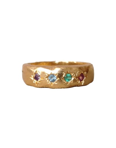 Anillo arcoíris de oro