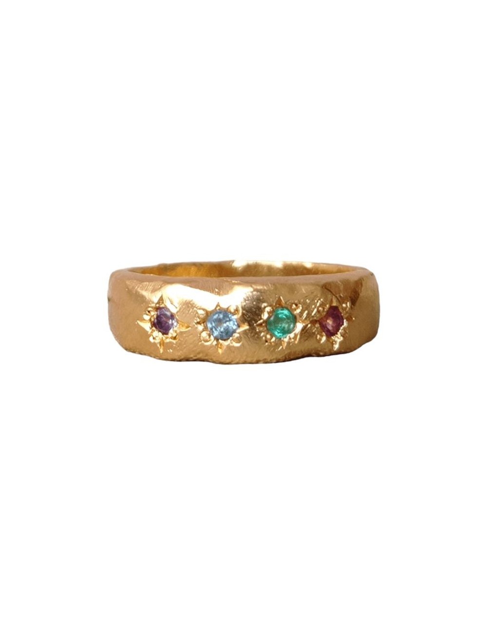 Anillo arcoíris de oro