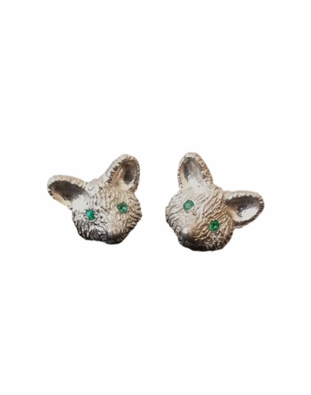 Aretes zorrito de plata