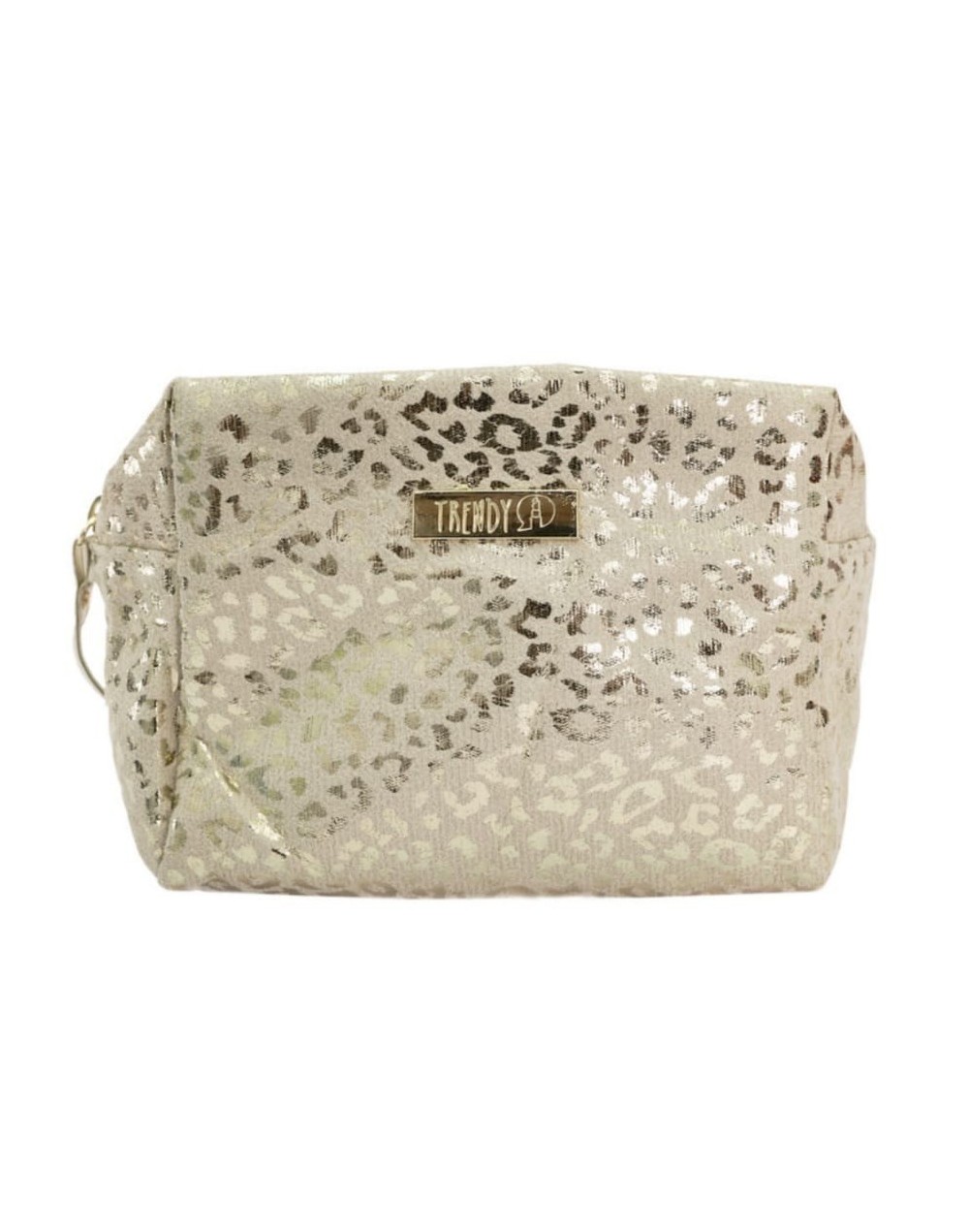 Cosmetiquera Dorada Animal Print Trendy