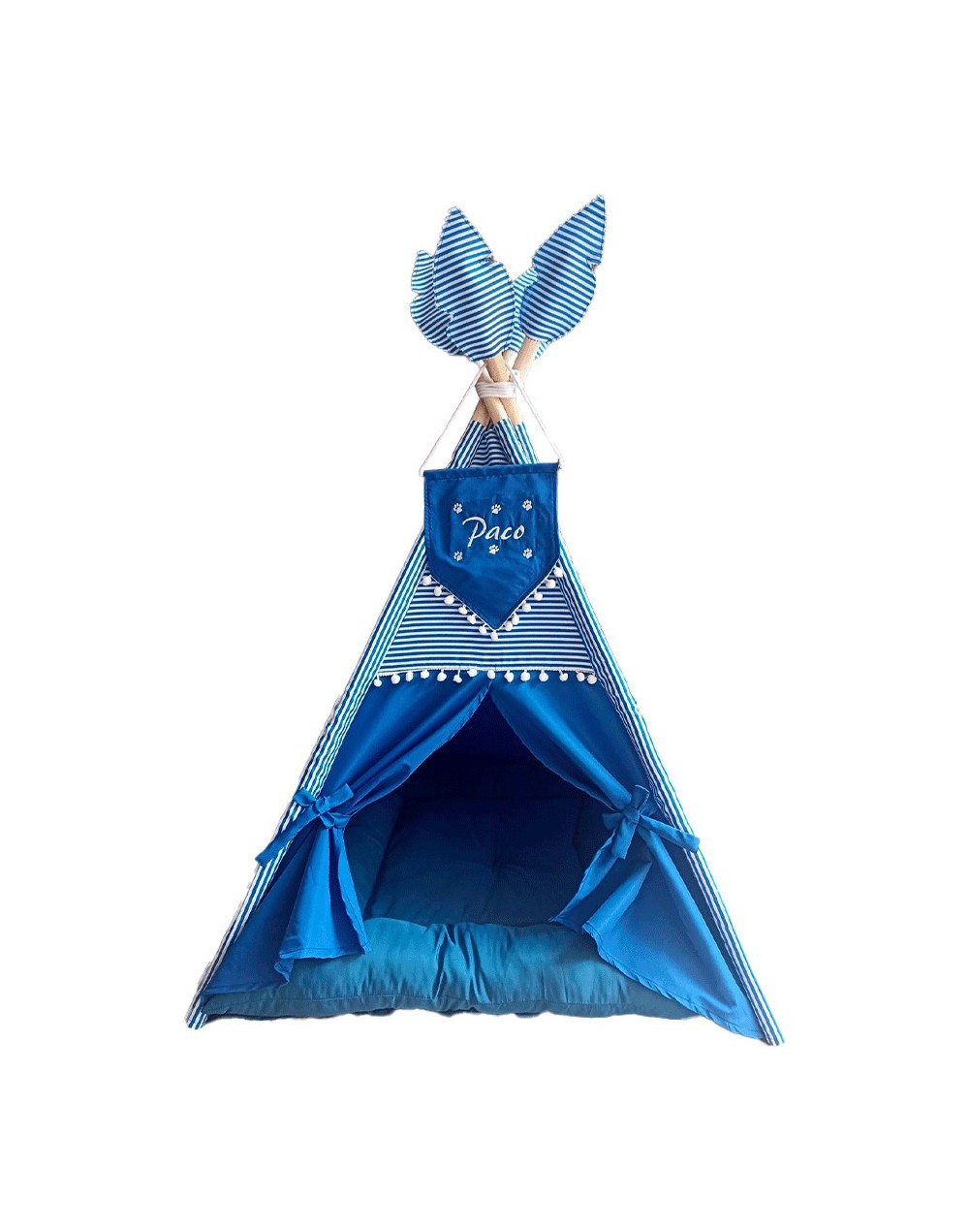 Tipi para mascotas azul - 60x60 cm