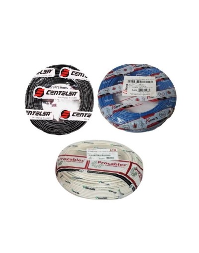 Alambre cobre aislado thhn calibre 12 awg homologado