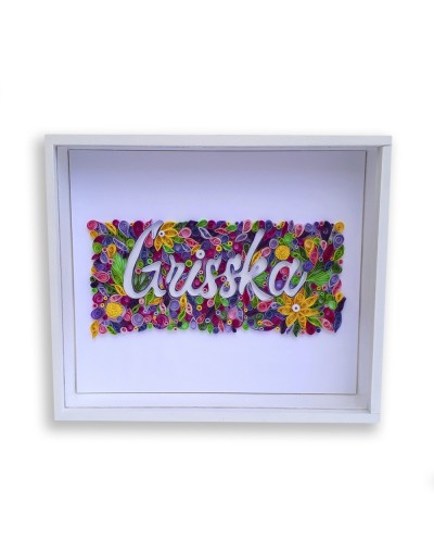 Cuadro decorativo personalizado para mujer jardín de flores