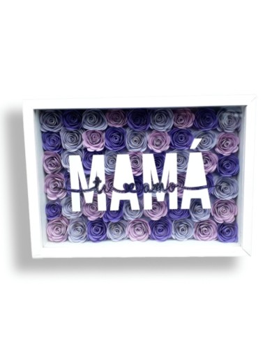 Cuadro decorativo día de la madre jardín de flores