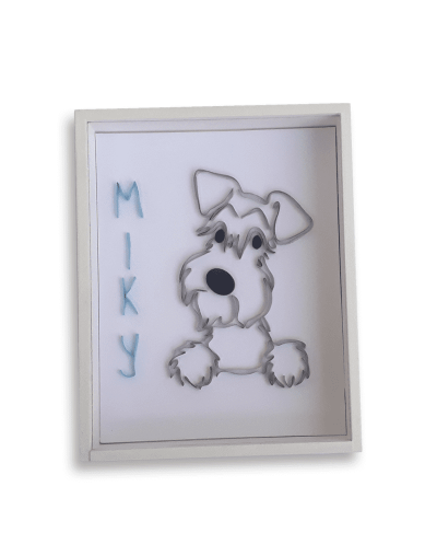Cuadro decorativo personalizado schnauzer amigo fiel