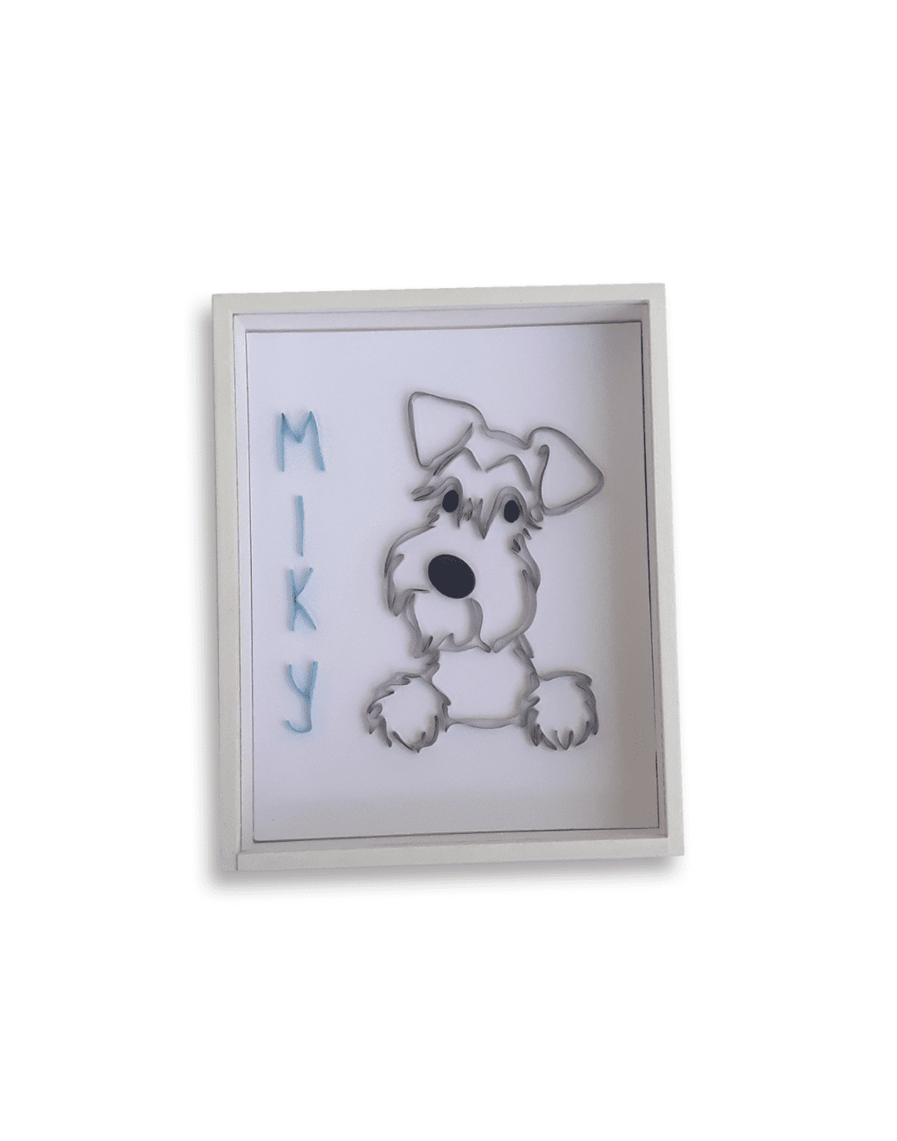 Cuadro decorativo personalizado schnauzer amigo fiel