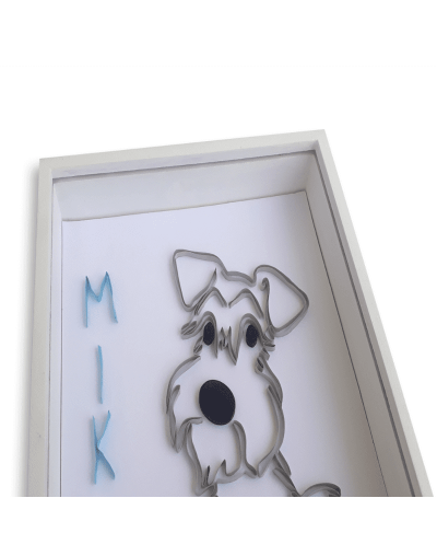 Cuadro decorativo personalizado schnauzer amigo fiel