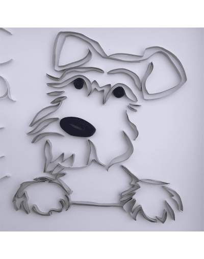 Cuadro decorativo personalizado schnauzer amigo fiel