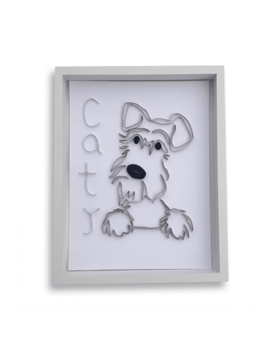 Cuadro decorativo personalizado schnauzer amigo fiel