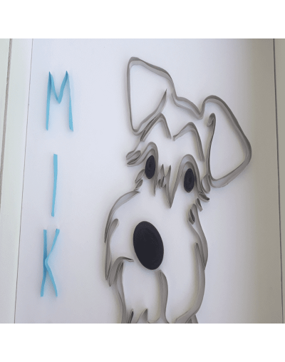 Cuadro decorativo personalizado schnauzer amigo fiel