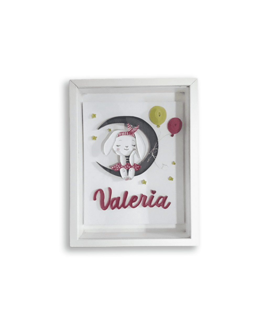 Cuadro infantil personalizado para niña la coneja de valeria