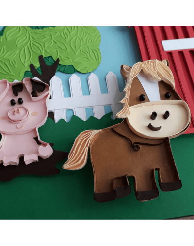 Cuadro infantil personalizado para bebé  "la granja de cami"