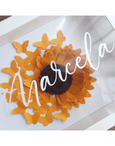 Cuadro decorativo personalizado girasol "rayito de sol"