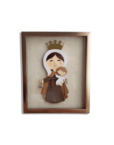 Cuadro decorativo religioso virgen del carmen
