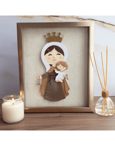 Cuadro decorativo religioso virgen del carmen
