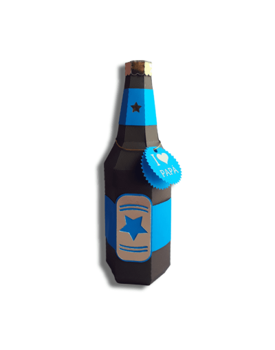 Caja dulcera en forma de botella de cerveza
