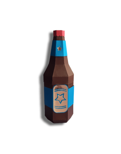Caja dulcera en forma de botella de cerveza