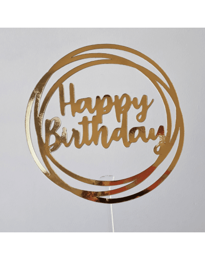 Cake topper "happy birthday"