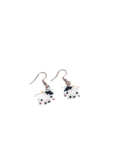 Aretes en miyuki vaquitas