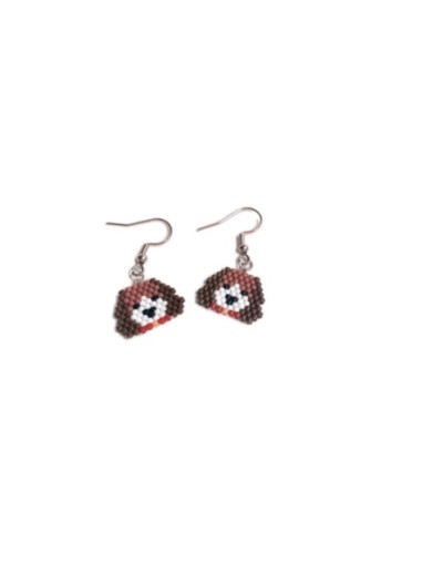 Aretes en miyuki diseño perrito beagle