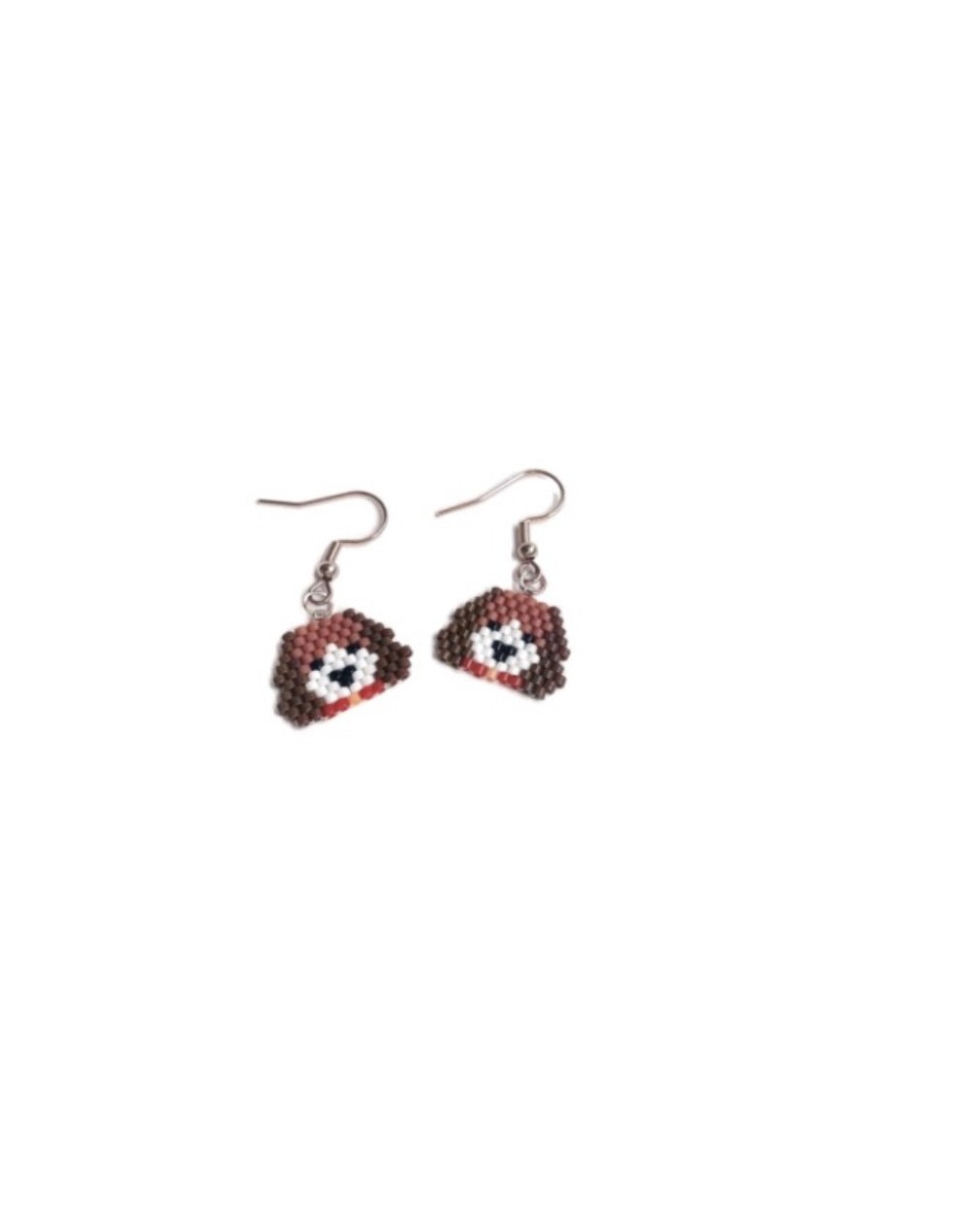 Aretes en miyuki diseño perrito beagle