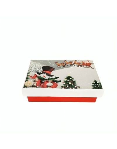 Caja pequeña muñeco de nieve elegante