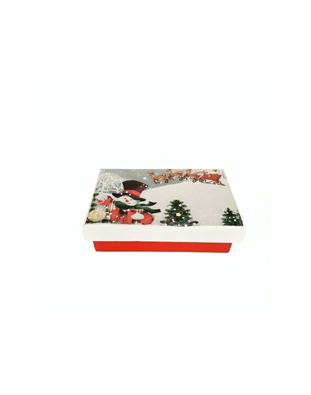 Caja pequeña muñeco de nieve elegante