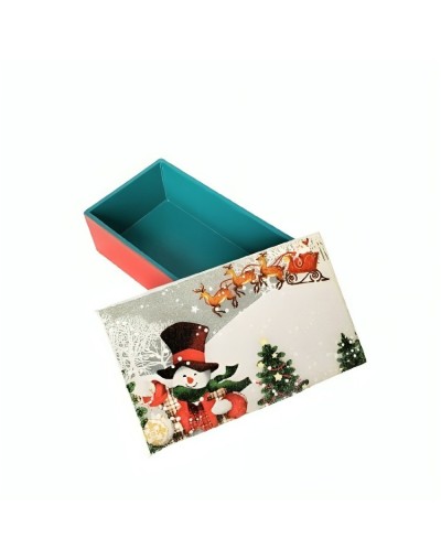 Caja pequeña muñeco de nieve elegante