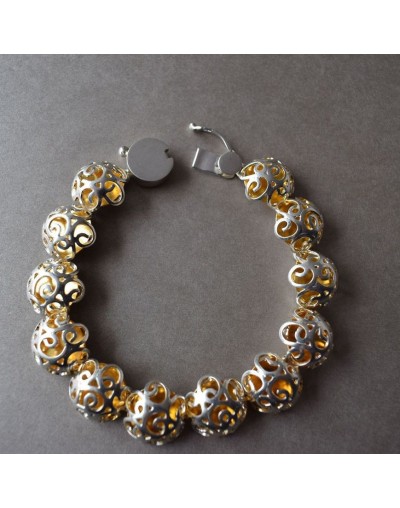 Pulsera Contraste Dorada